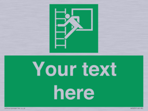 Custom Emergency Escape Ladder Sign